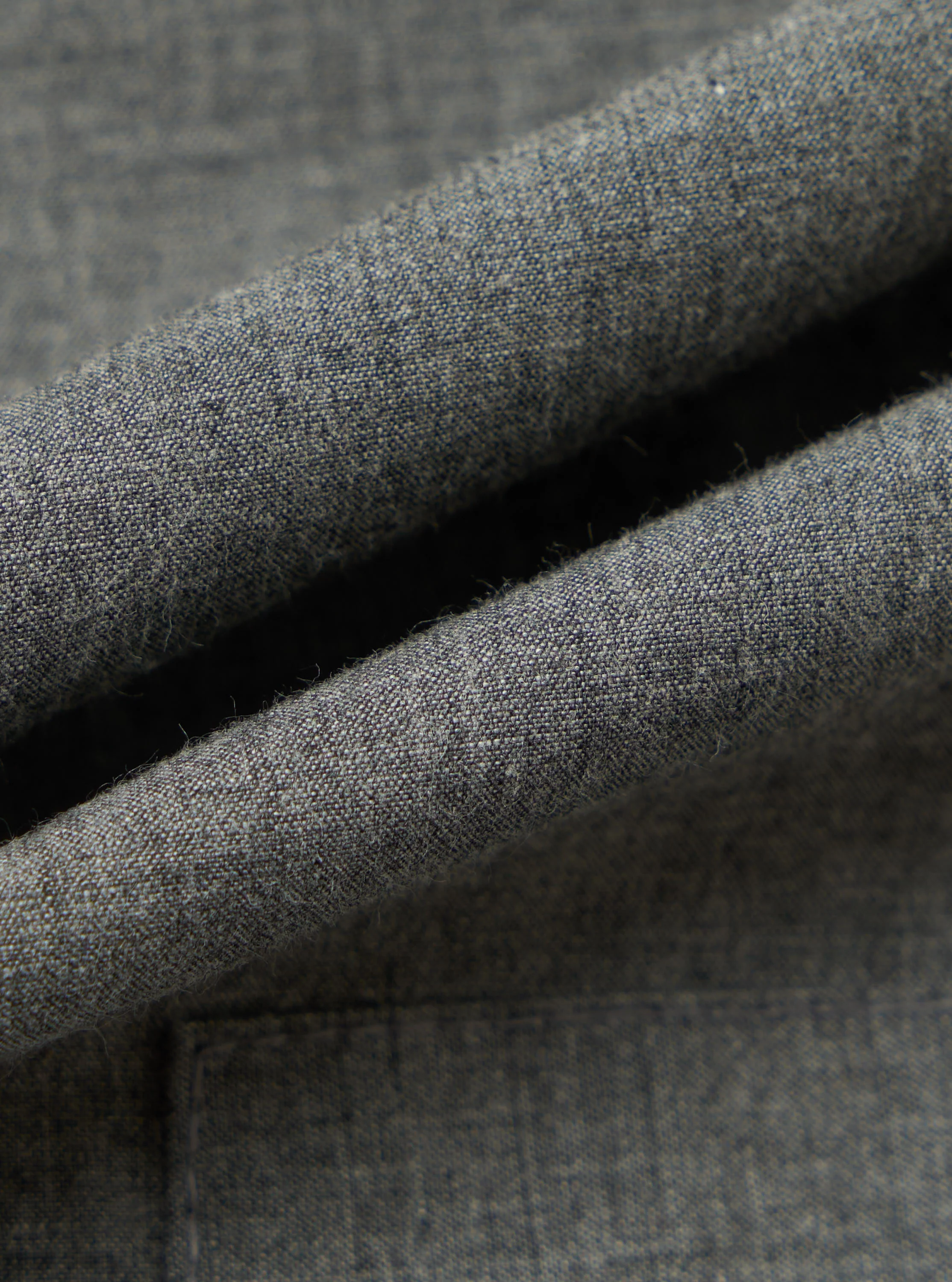 Charcoal Organic Chambray Patched Lazy Day Shirt - Image 4