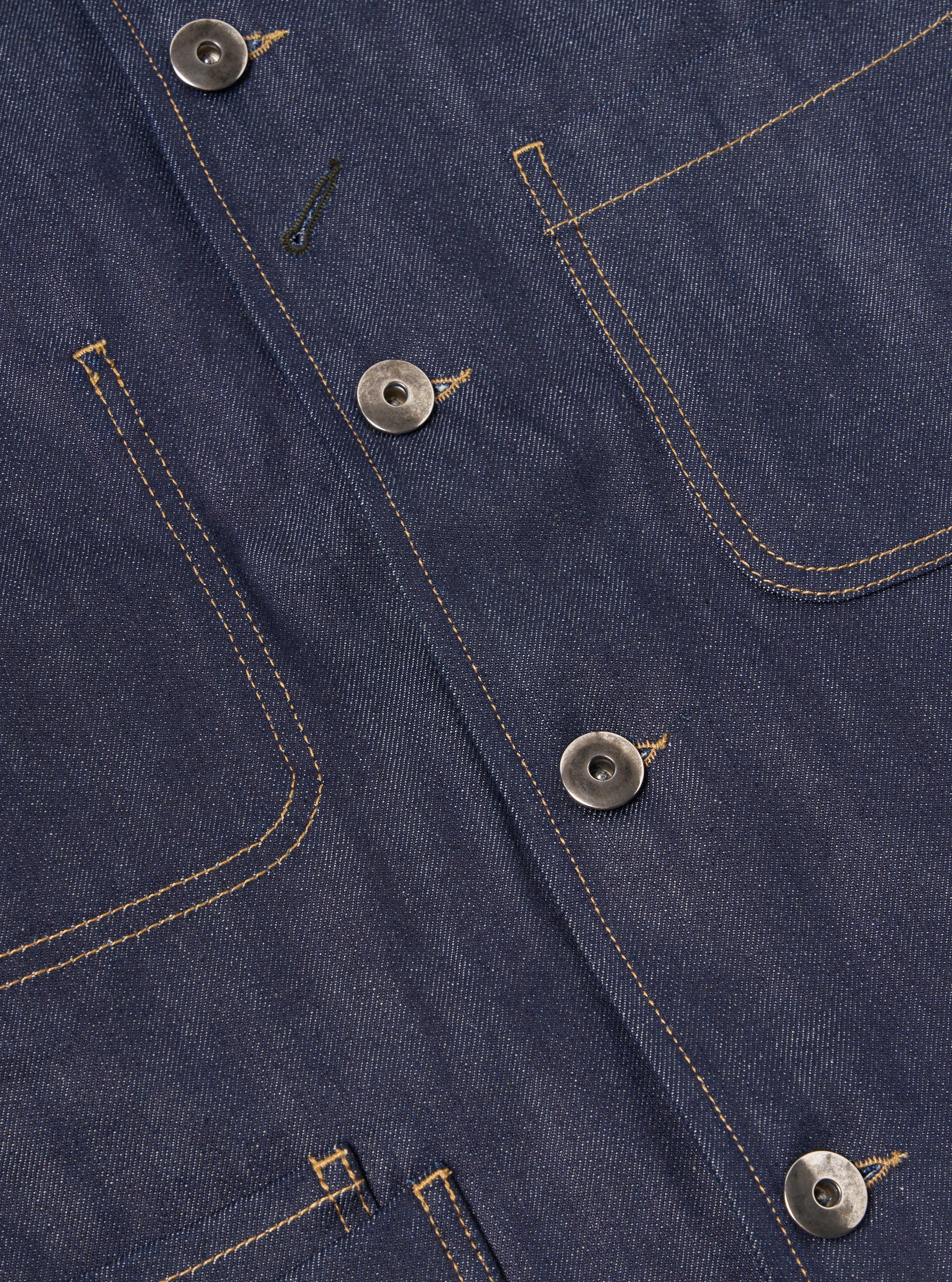 Indigo 13oz Selvedge Denim Bakers Jacket - Image 5