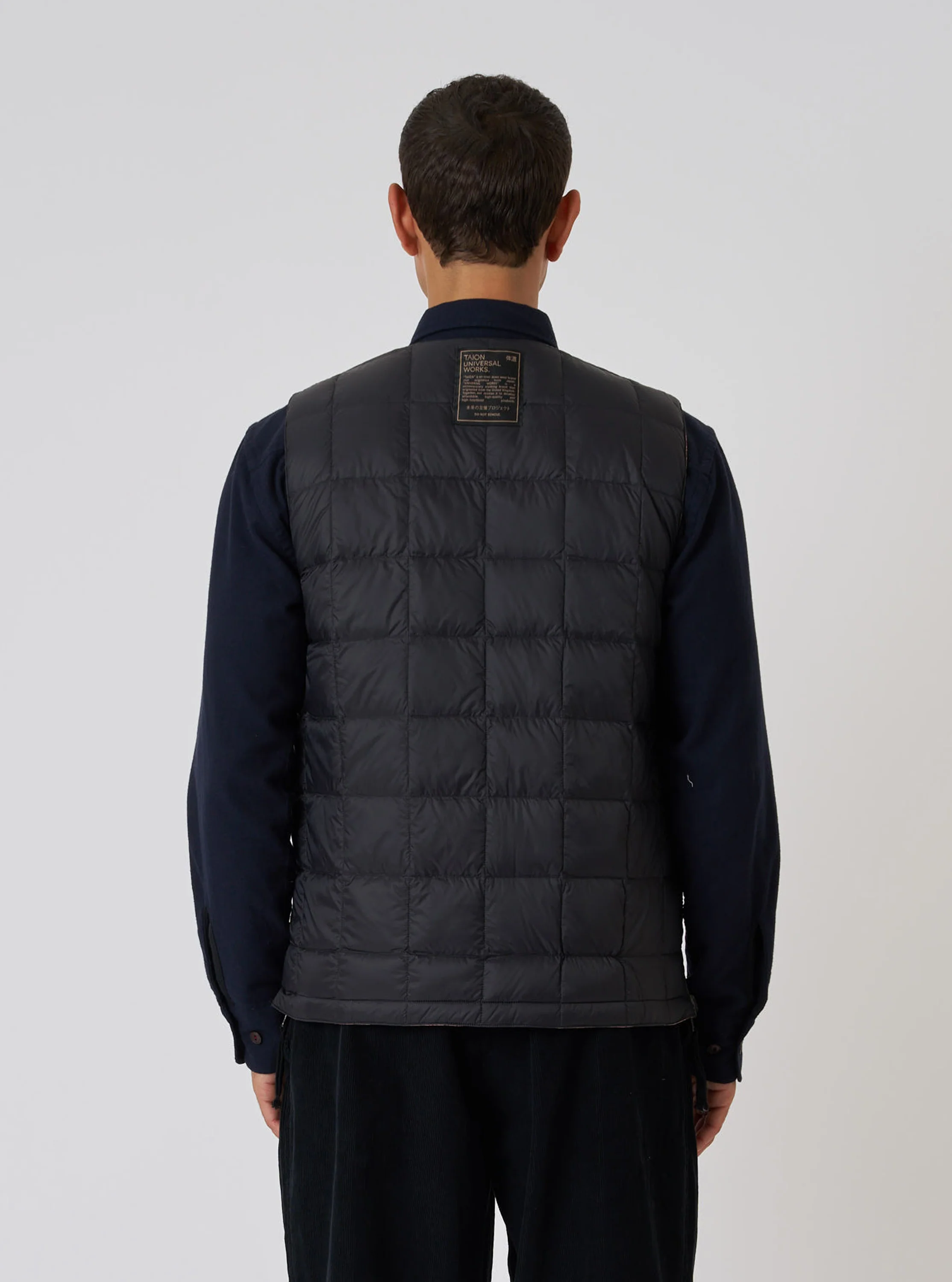 TAION x Universal Works Reversible Black Military Line Vest - Image 3